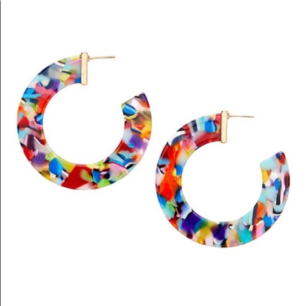 Large acrylic hoop earrings